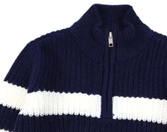 Kids ONLY maritime blue/cloud dancer stribet zip pullover striktrøje